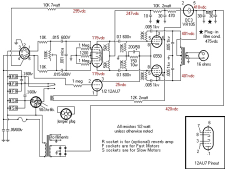 Leslie power amplifier schematic