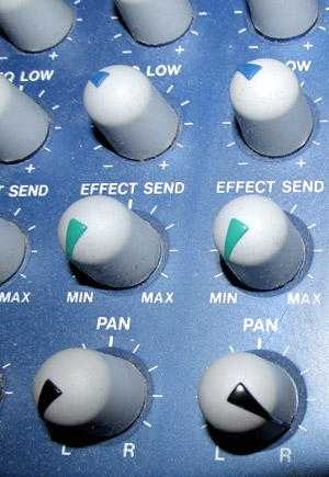 controls on a multi-track digital recorder