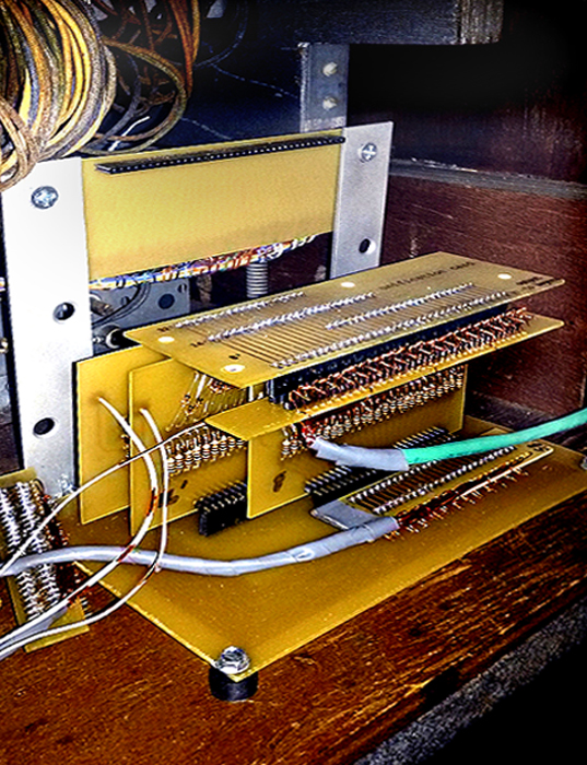 Diode matrix relay for pedal sustain unit.