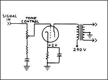 Hammond console preamp output stage