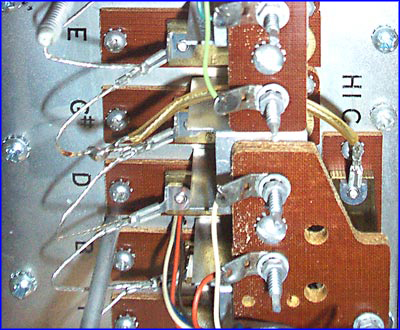 top octave reeds showing special hi C reed