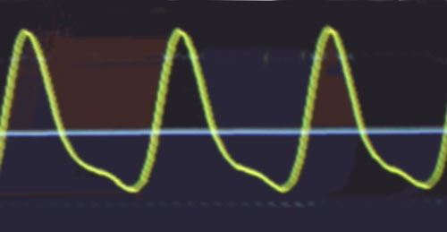 waveform from front top pickup